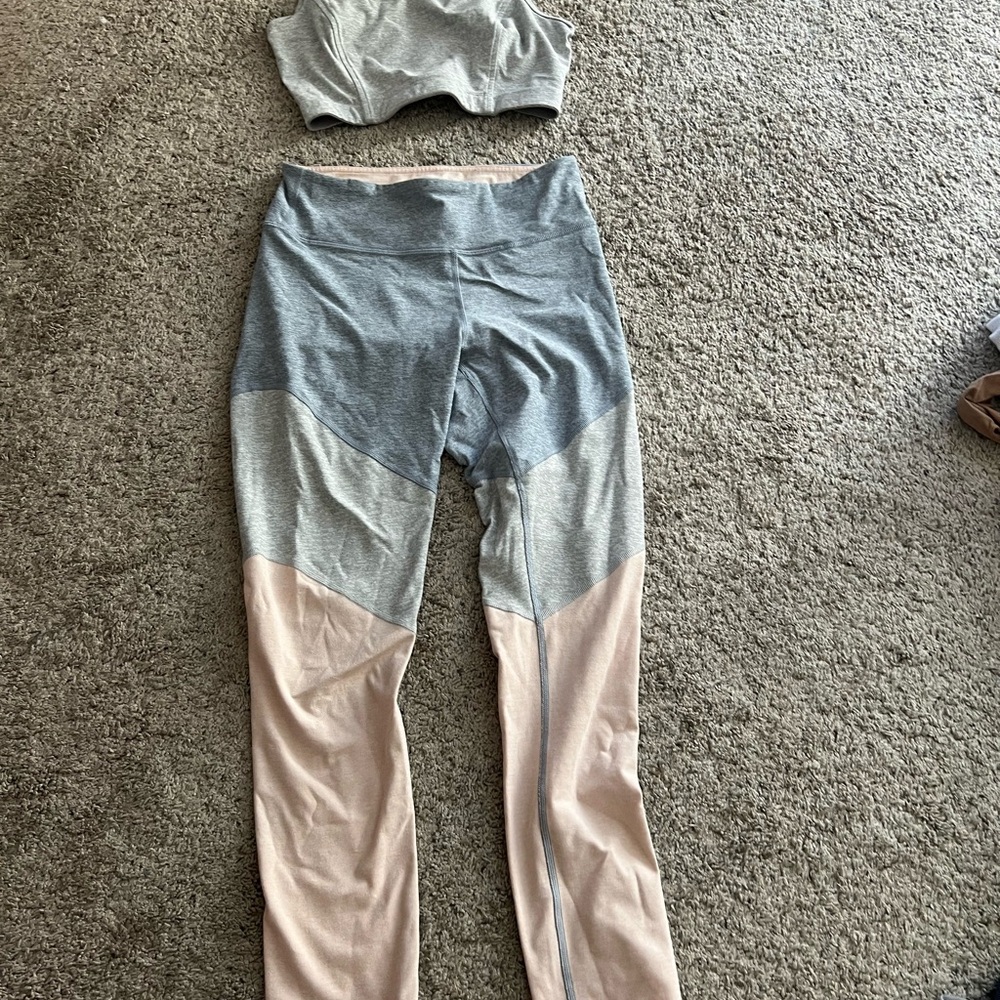 Outdoor Voices Gray and Pink Activewear Set